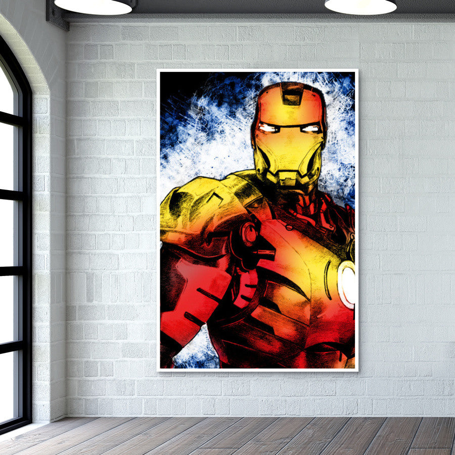 Ironman Fan Art - Grunge Wall Art