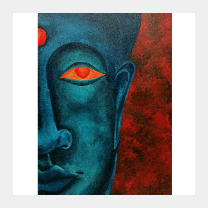 Square Art Prints, Buddha Square Art Prints