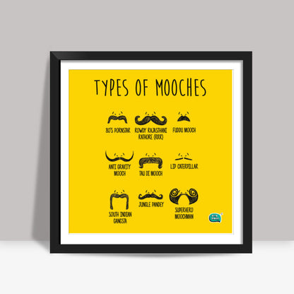 Types of Mooches Yellow Square Art Prints