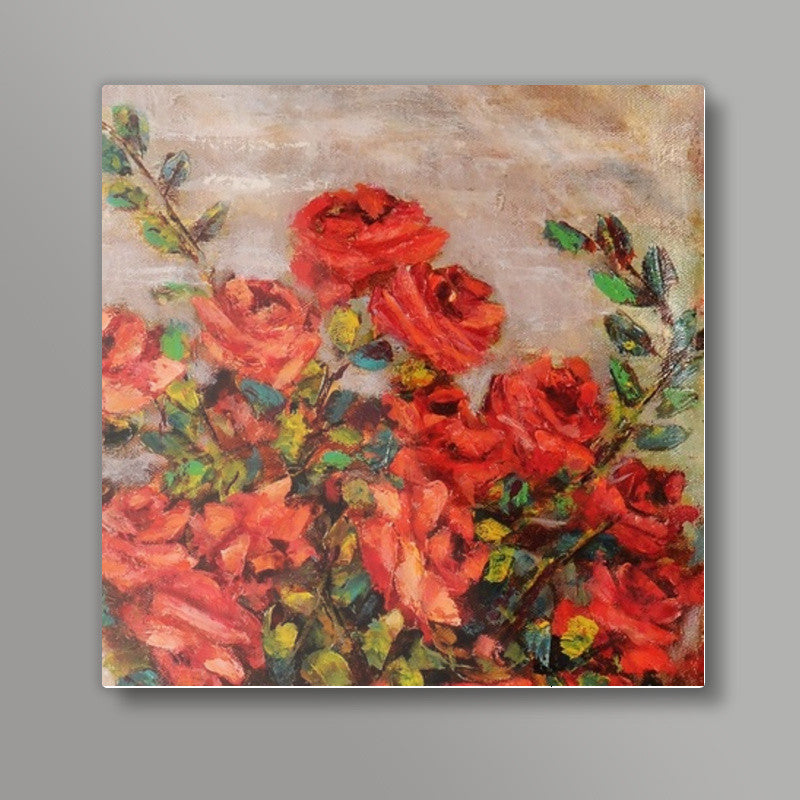 Red roses Square Art Prints