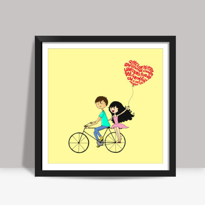 Best Friend Couple Square Art Prints