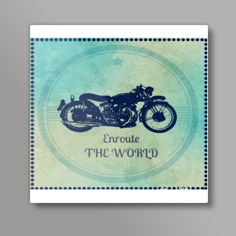 Enroute the world / Travel Square Art Prints