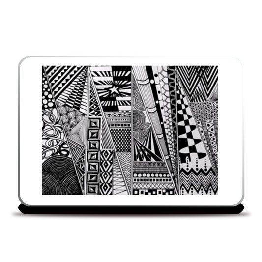 Laptop Skins, Black and white abstract skin Laptop Skins