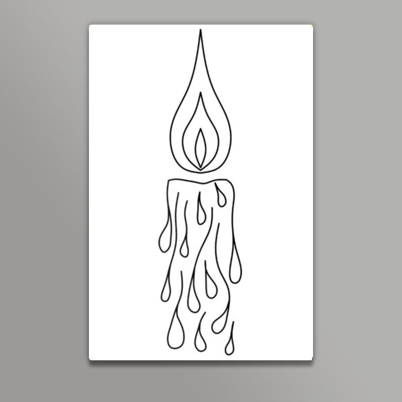 minimalist candel art  Wall Art