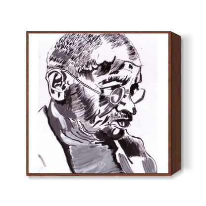 Mahatma Gandhis definition of true patriotism was to wipe every tear from every eye Square Art Prints