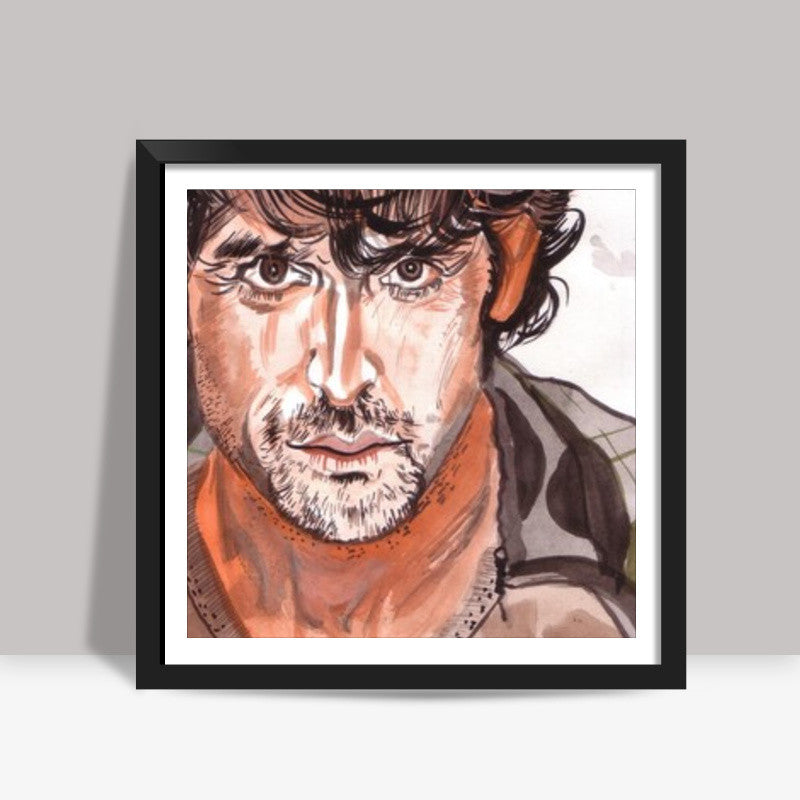 Superstar Hrithik Roshan in an avatar with oodles of style Square Art Prints