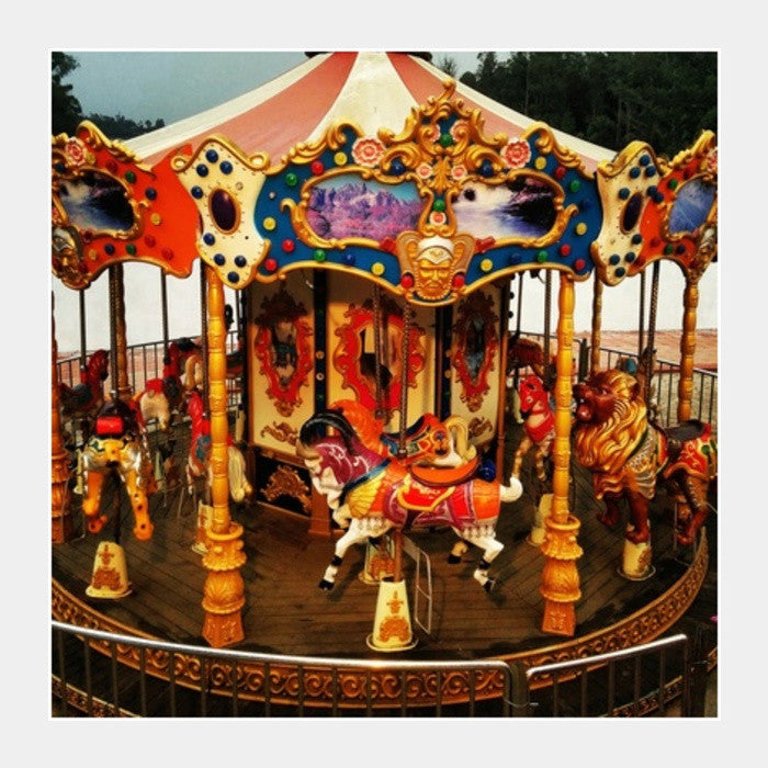 Square Art Prints, Carousel Square Art Prints