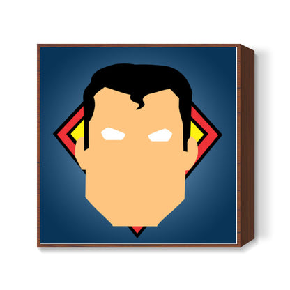 Minimalistic Man of Steel Square Art Prints