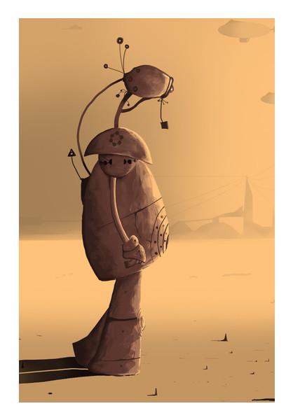 PosterGully Specials, ROBOT WALLPAPER Wall Art