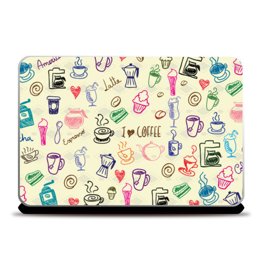 Laptop Skins, I Love Coffee Laptop Skin