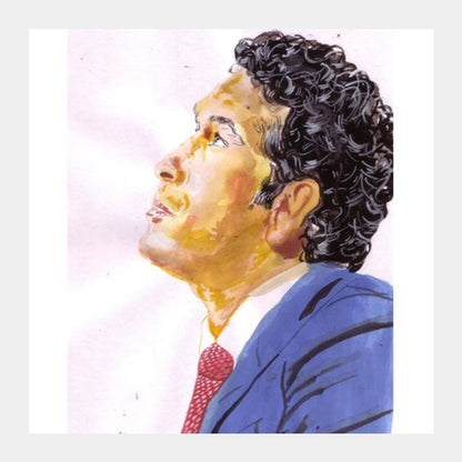 Square Art Prints, Sachin Tendulkar, the master blaster believes in looking up rather than giving up Square Art Prints