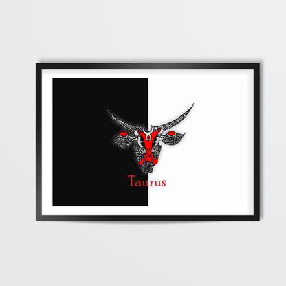 Taurus Zodiac Zenscrawl Wall Art