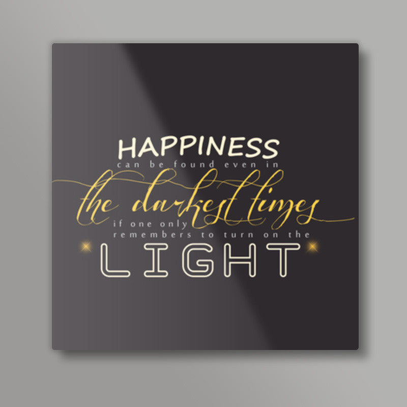 Happiness can be found Harry Potter inspired Square Art Prints