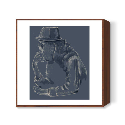 old man Square Art Prints