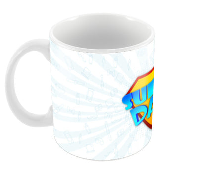 Super Dad Superman Art Coffee Mugs