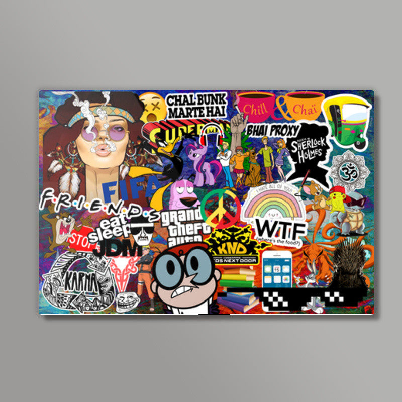 Sticker Bomb Wall Art