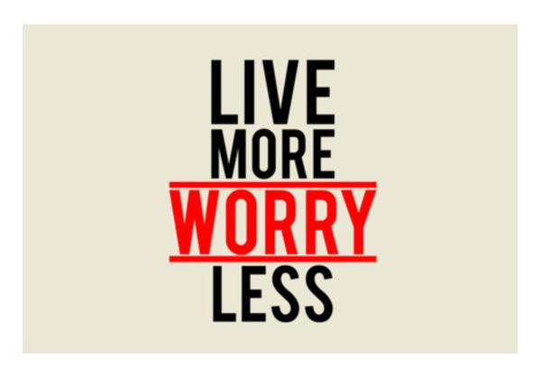 PosterGully Specials, Live More Worry Less Wall Art