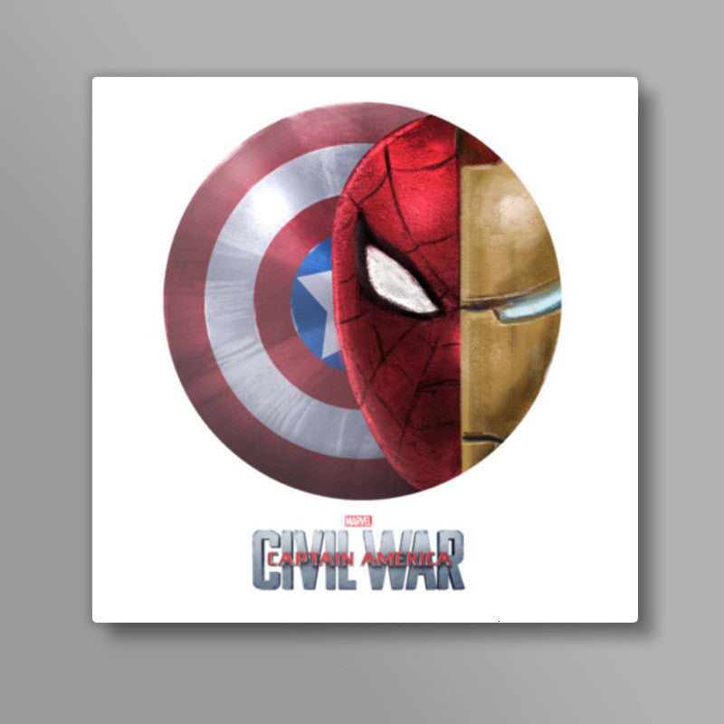 CIVIL WAR CAPTAIN AMERICA Square Art Prints