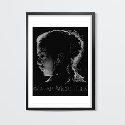 Arya Stark Valar Morghulis Wall Art