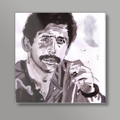 Versatile Bollywood actor Naseeruddin Shah reinvents himself as per the requirements of the character Square Art Prints