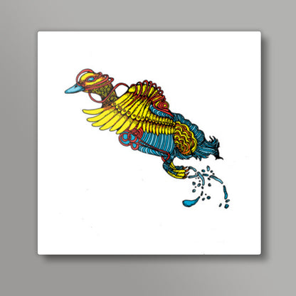 Funky Duck Square Art Prints