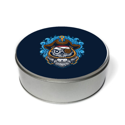 Skull Cartoon Pirate Tin Can