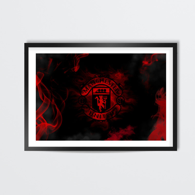 Manchester United Red Smoke #mufc Wall Art