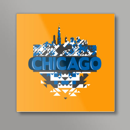 Chicago Geometrics Square Art Prints