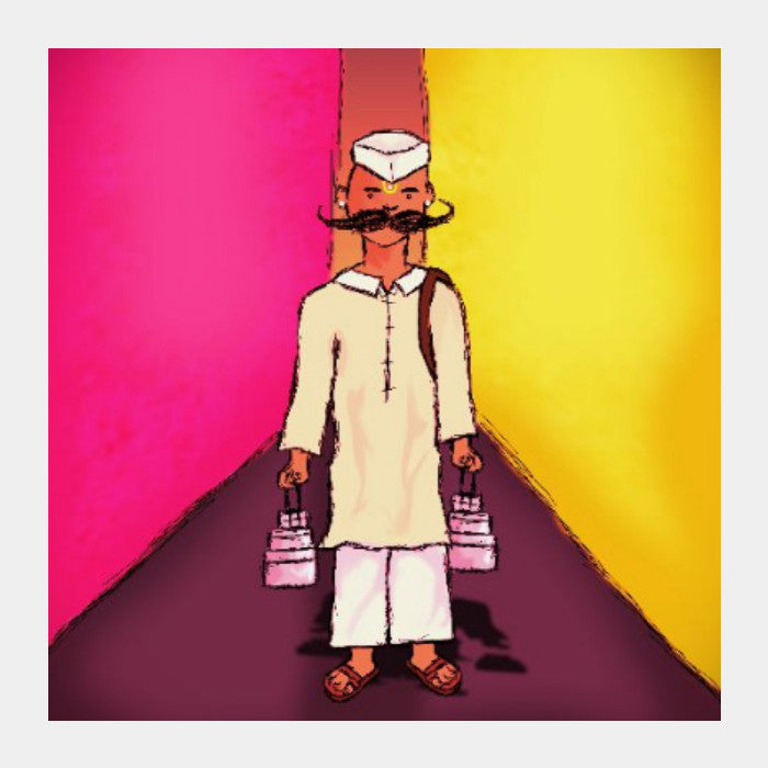 Square Art Prints, Dabbawala Square Art | Akshay Jadhav, - PosterGully