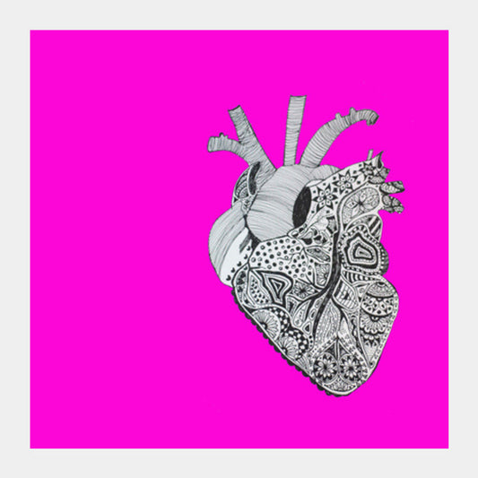Heart (in Pink) Square Art Prints PosterGully Specials