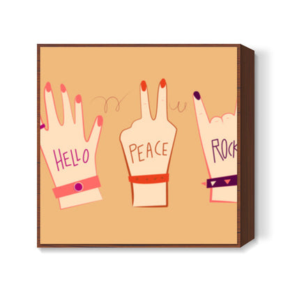 Hands Square Art Prints