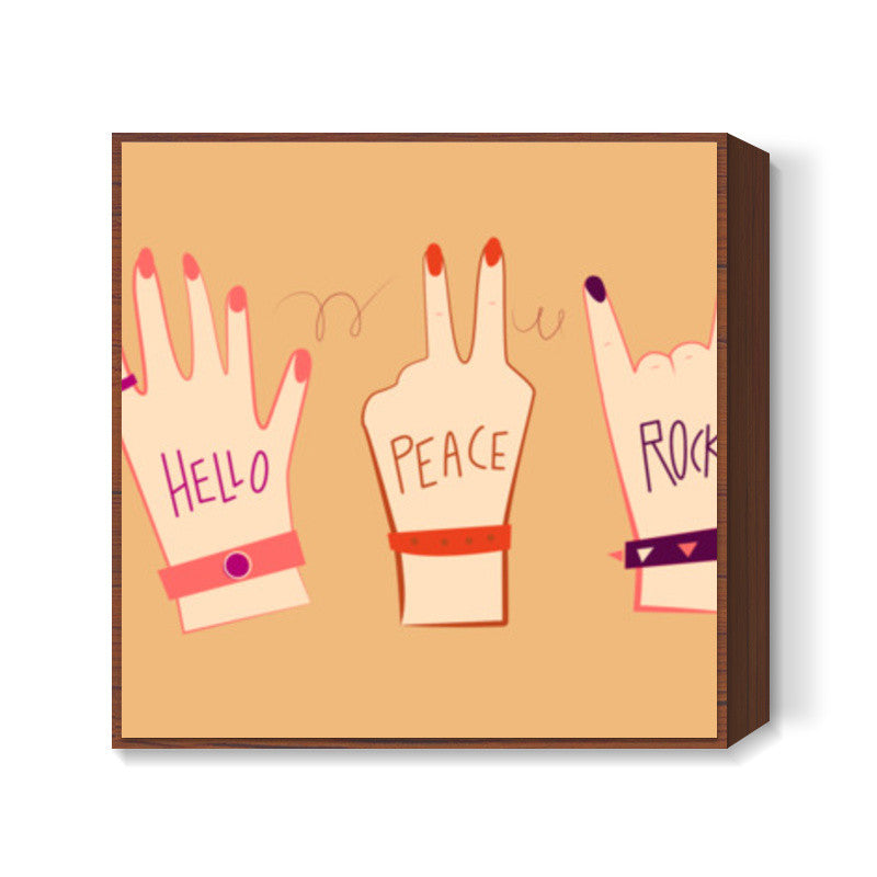 Hands Square Art Prints