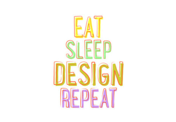 Eat Sleep Design Repeat Art PosterGully Specials