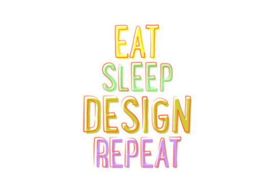 Eat Sleep Design Repeat Art PosterGully Specials