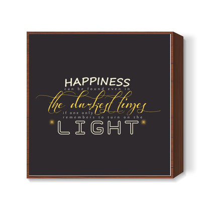 Happiness can be found Harry Potter inspired Square Art Prints