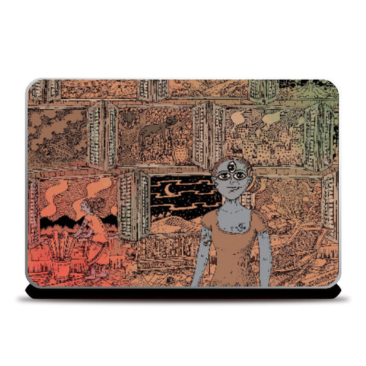 Laptop Skins, The Room With Many Windows Laptop Skin | Charbak Dipta, - PosterGully