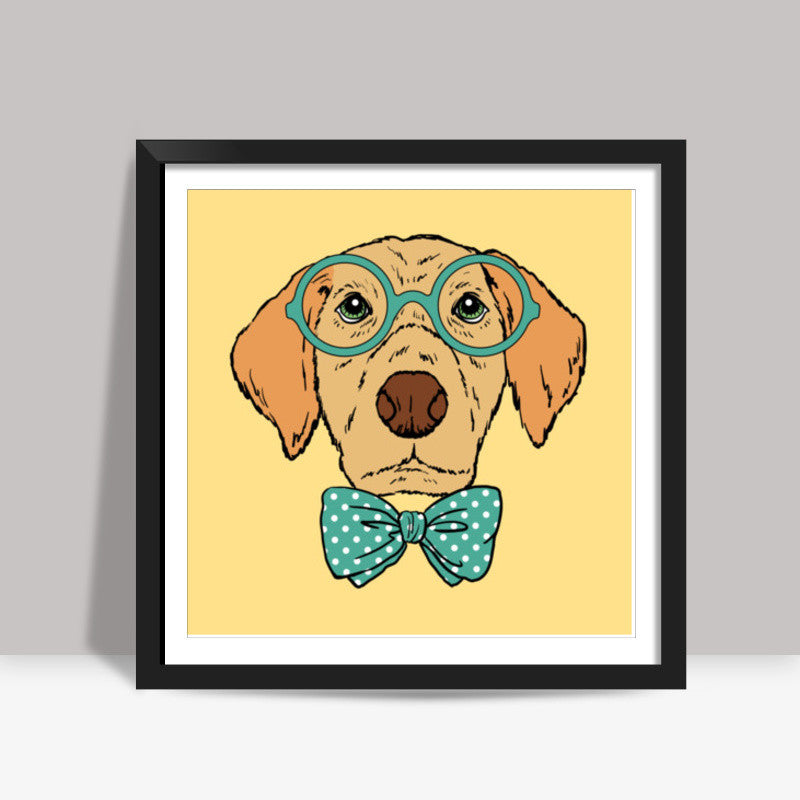 Geeky Dog Square Art Prints