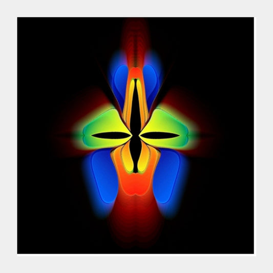 Square Art Prints, Colorful Symmetrical design 1 Square Art Prints