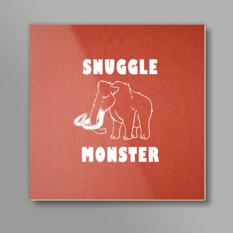 Snuggle Monster Square Art Prints