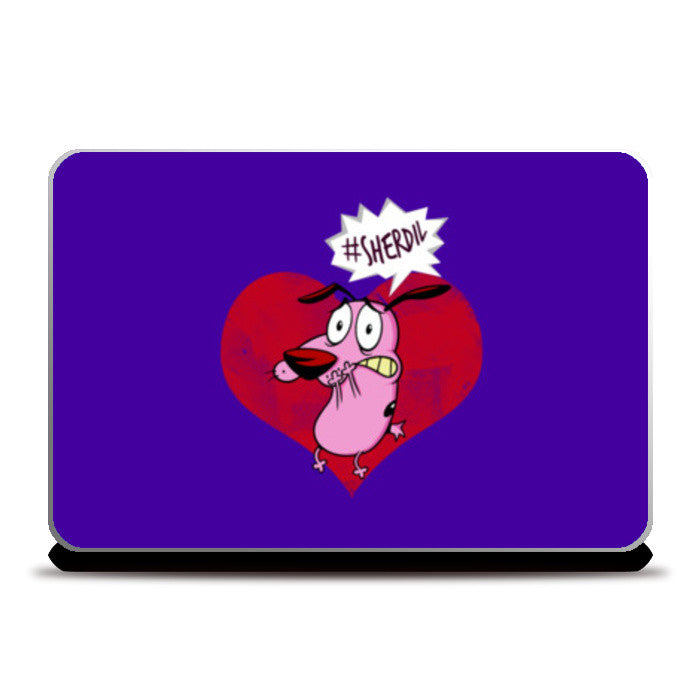 SherDil | Courage The Cowardly Dog Laptop Skins