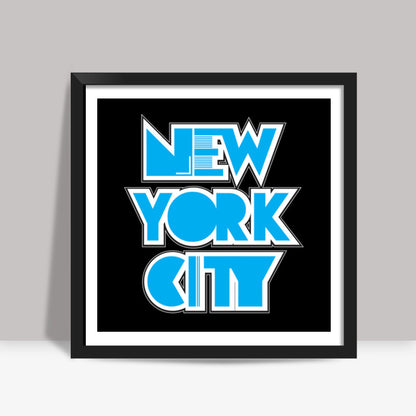 New York City blue  Square Art Prints