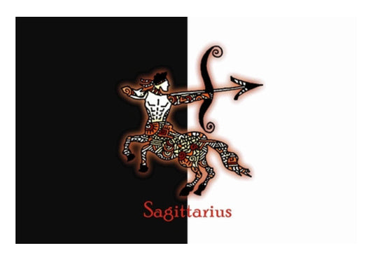 Wall Art, Sagittarius Zodiac Zenscrawl Wall Art