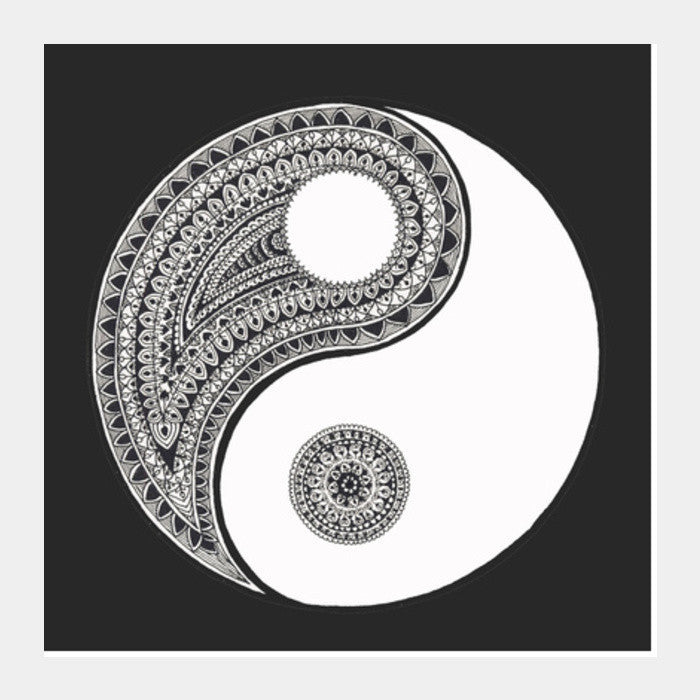 Square Art Prints, Yin Yang Square Art Prints