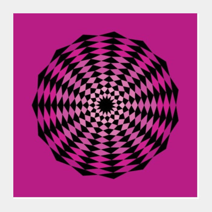 Square Art Prints, ILLUSION-PINK Square Art Prints