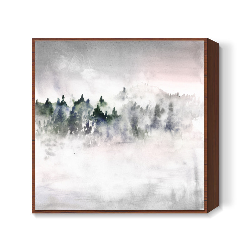 Winter mist Square Art Prints