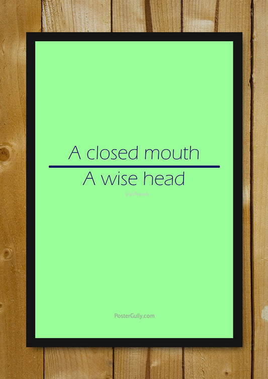 Glass Framed Posters, A Wise Head Glass Framed Poster, - PosterGully - 1