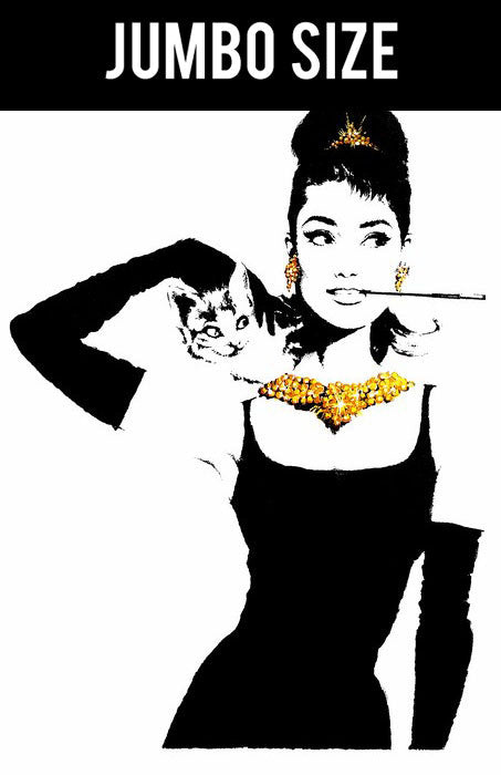 Jumbo Poster, Audrey Hepburn | Black & Gold | Jumbo Poster, - PosterGully