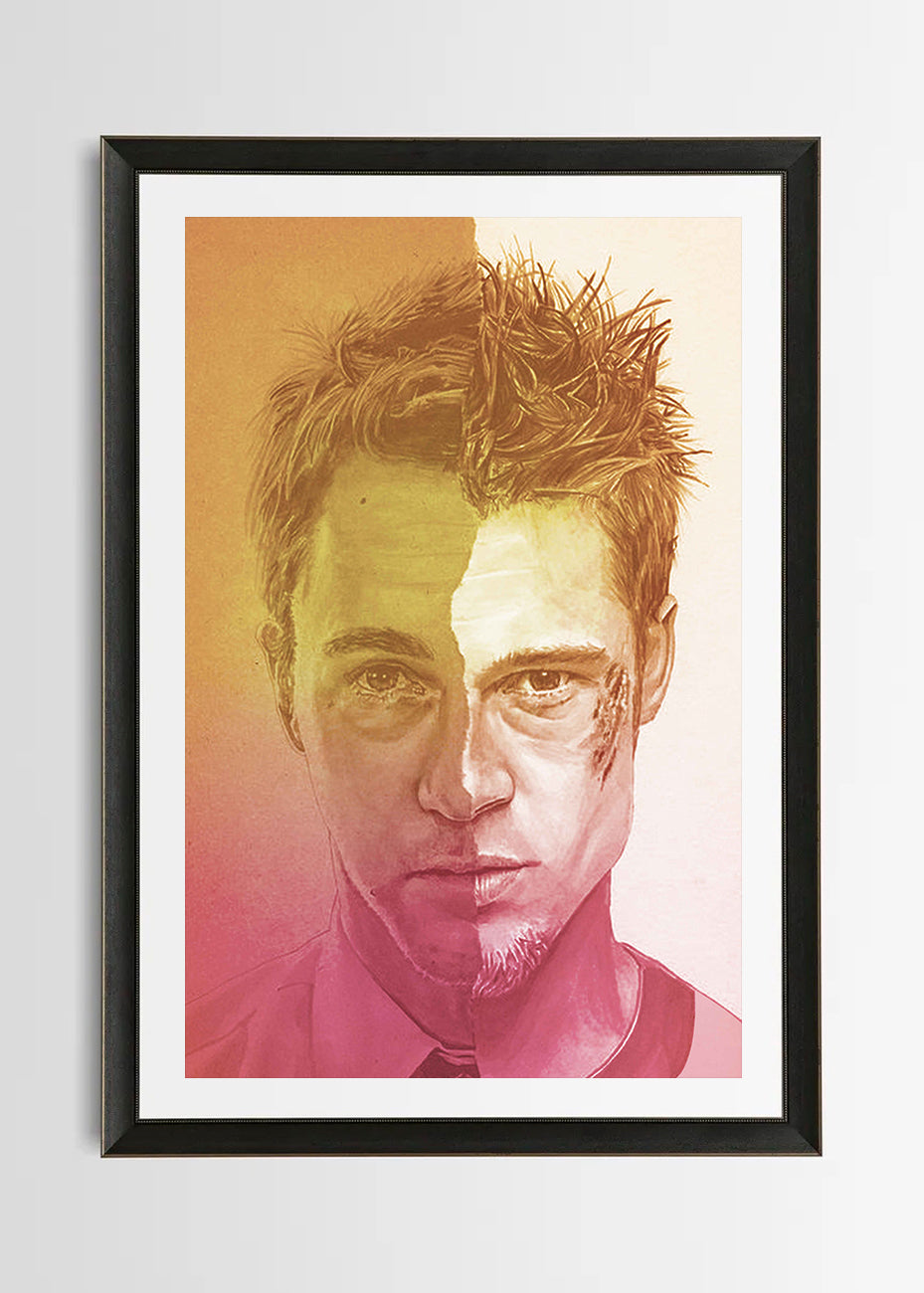 Brad Pitt FightClub portrait. Oil paint deals 16x20 canvas.