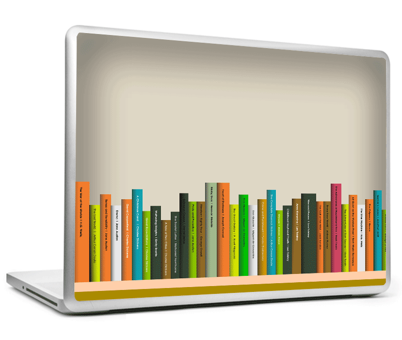 Laptop Skins, Book Rack Laptop Skin, - PosterGully