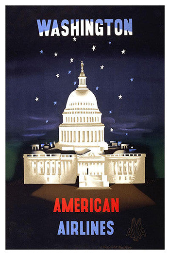 Wall Art, Washington American Airlies, - PosterGully